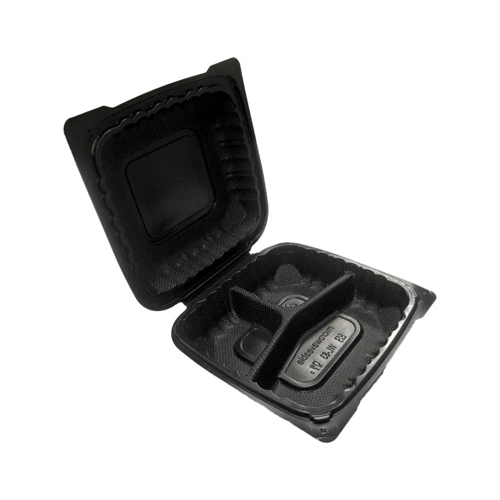 Factory Wholesale Disposable Fruit Salad Food Container Takeaway Plastic Lunch Food Packaging Clamshell Lunch Box