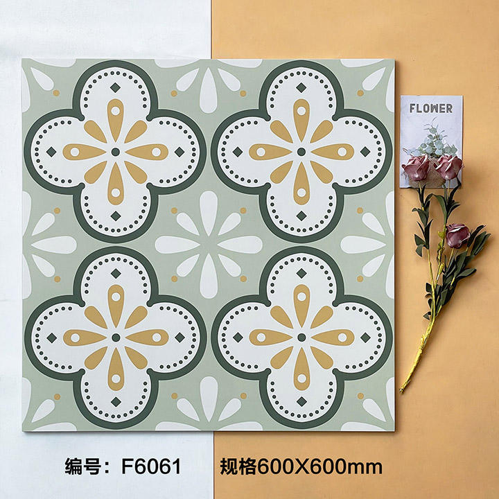 Finished Floor Slab Glazed Porcelain 600X600 Flooring Rustic Flower Matte Wall Tiles