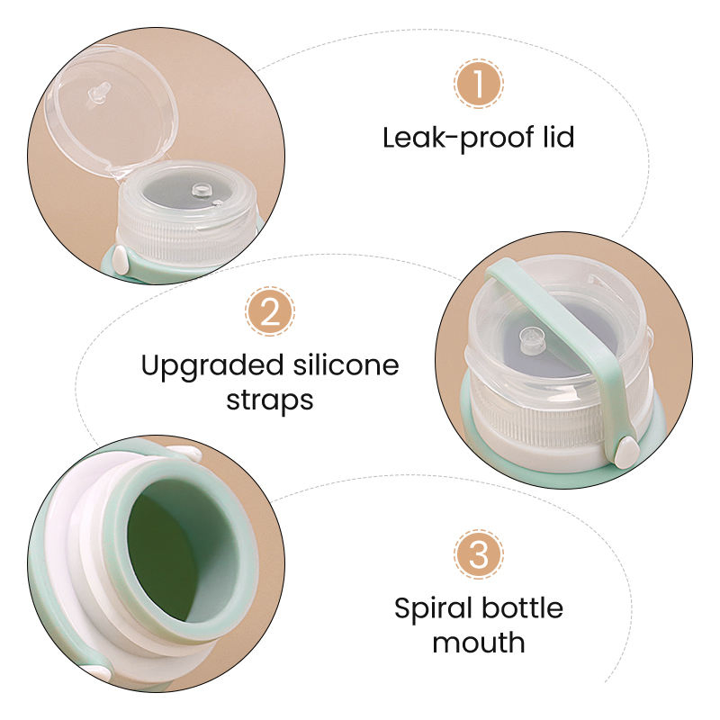 Tsa Approved Large Capacity 90ml 3 Oz Silicon Squeeze Reusable Food Grade Silicone Travel Shampoo and Conditioner Cosmetic Toiletry Set Bottle for Toiletries