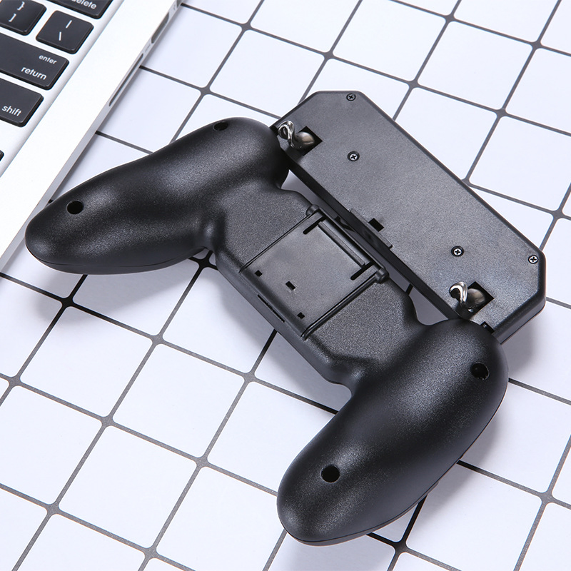 New W11 4 Finger Four Free Fire Shooter Trigger Clicker Joystick Mobile Game Handle Controller for Pubg