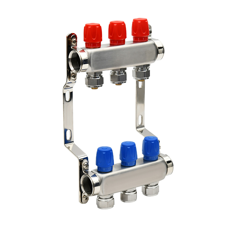 Sanipro Water Separator Control Valve Hydronic Distribution Manifold System Stainless Steel Underfloor Heating Manifolds