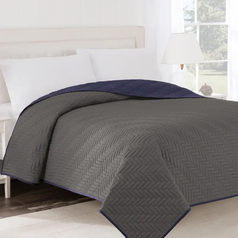 High Quality Colchas 3PC Microfiber Patchwork King Size Elegant Embossed Quilt Bedding Bedspread