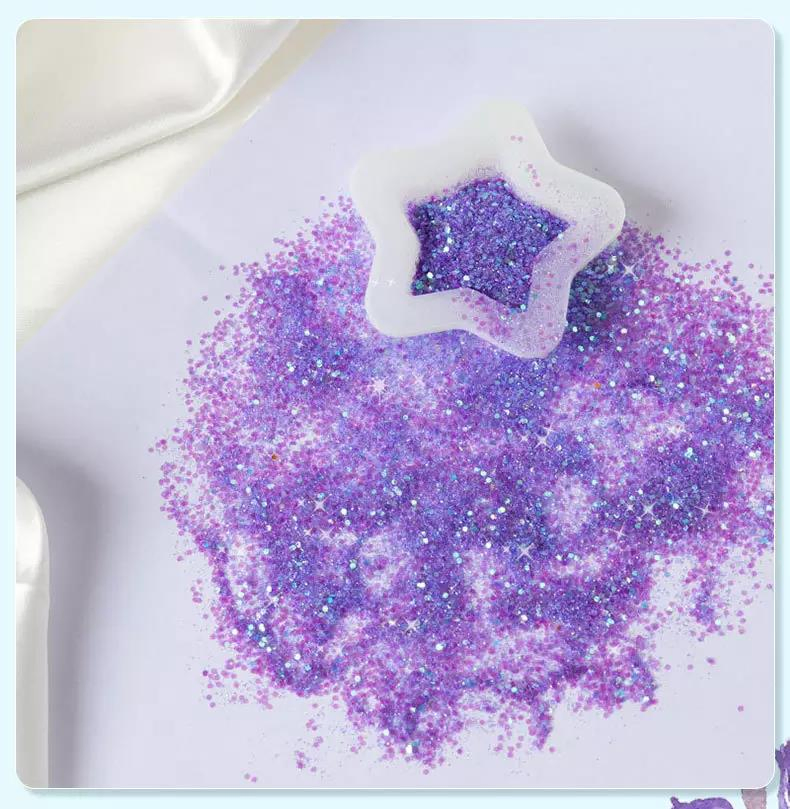 Sequin Nails Gradient Color Acrylic Paint Powder Decorative Nail Accessories