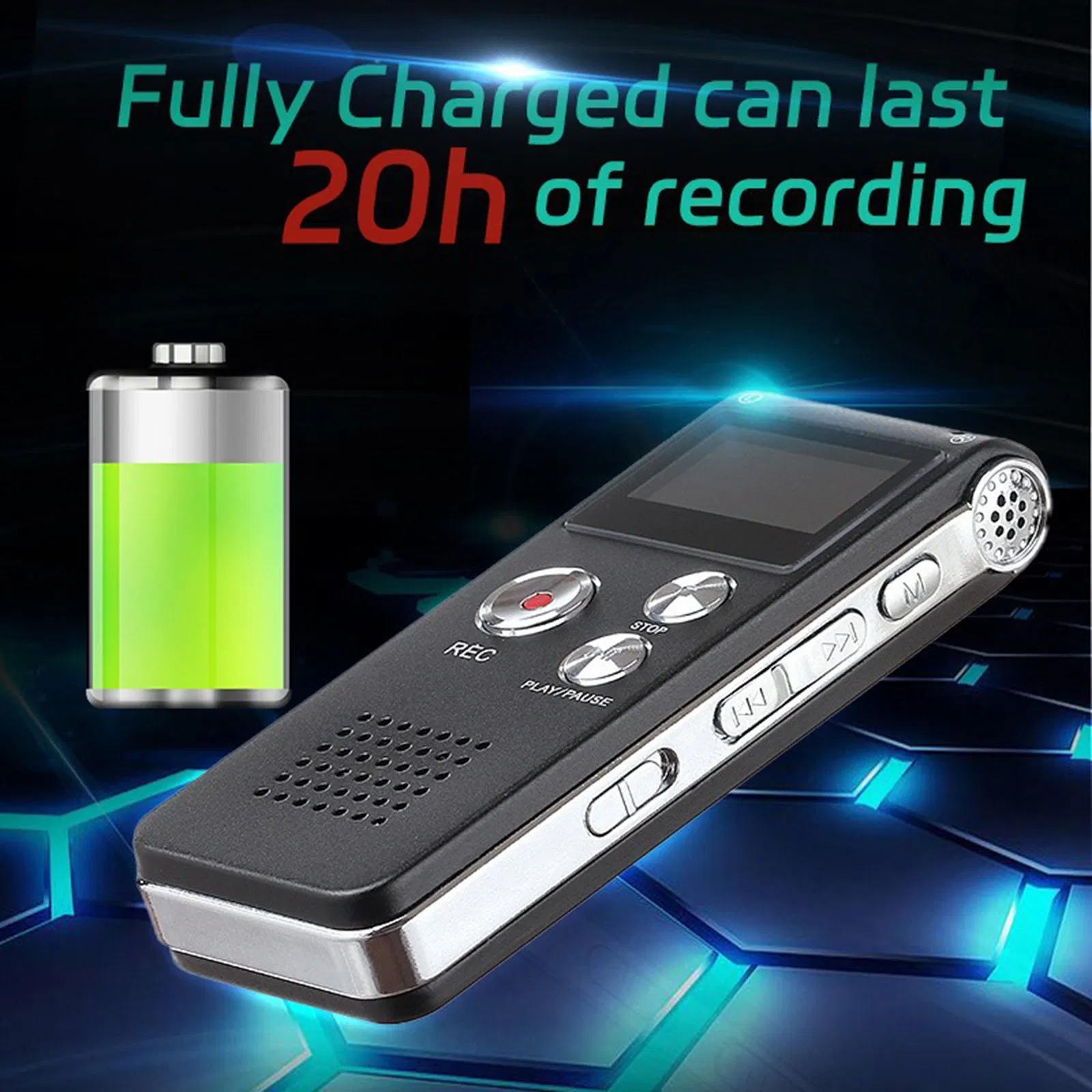 8GB 16GB 32GB Digital Voice Recorder Pen Mini Activated Voice Recorder with LCD Display