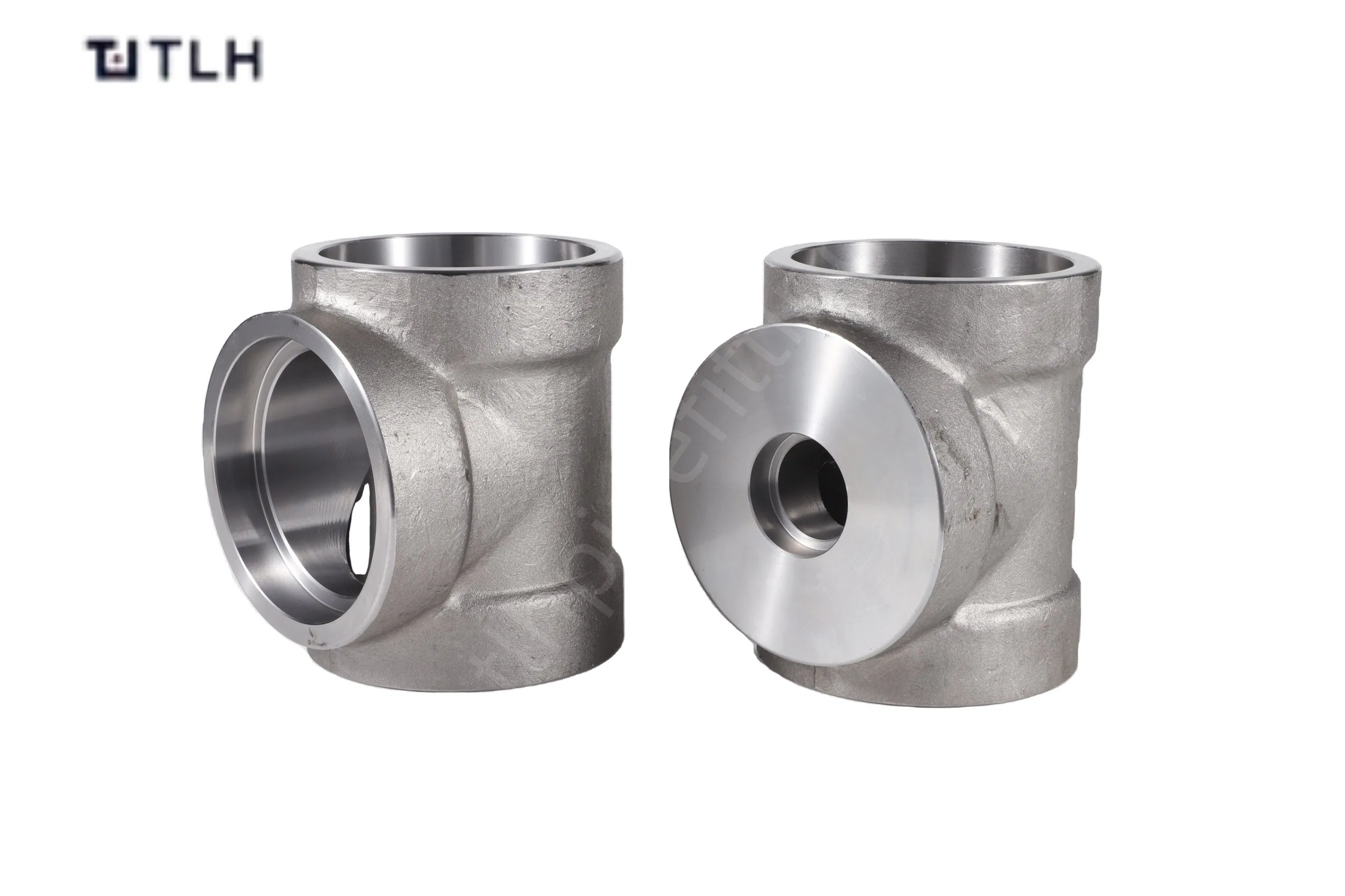 China Customized 3000# ASME B16.11 Stainless Steel Ss 304 316 304L 316L NPT Female Forged Thread Unequal Tee Reduced Tee