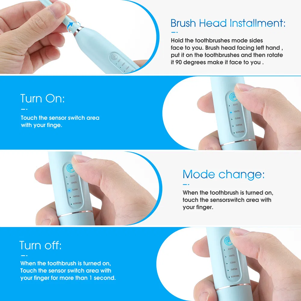 Multi-Function Smart Sonic Electric Toothbrush Dental Cleaner, Calculus Remover 5-Mode Wireless Charging