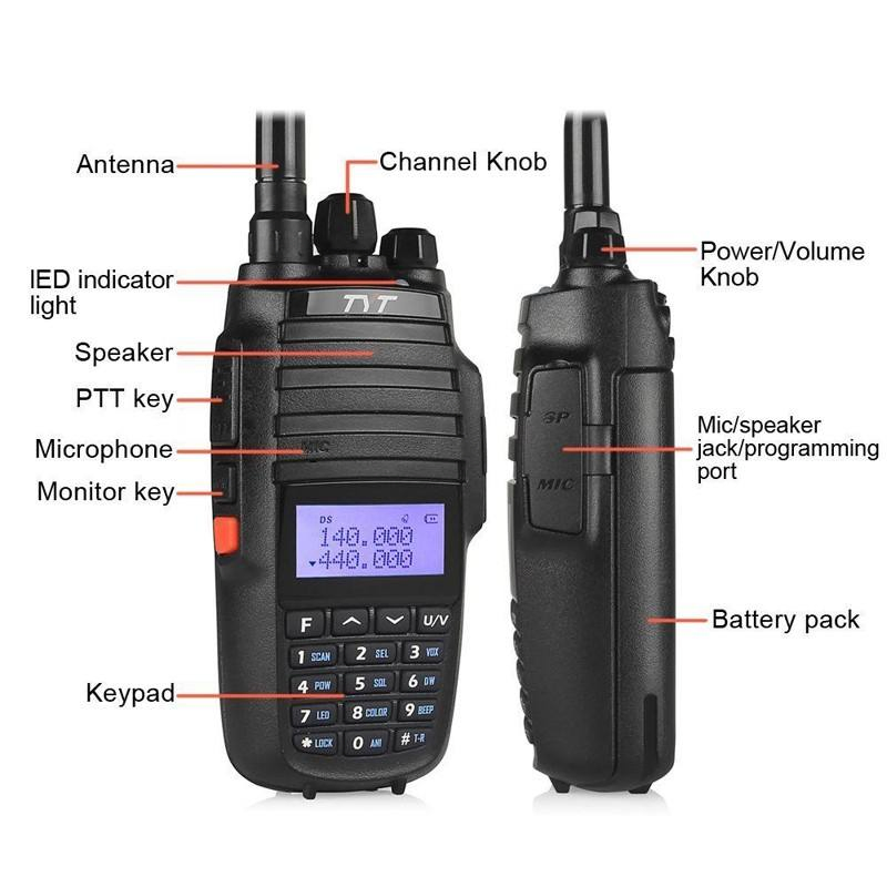 128 Channels Th-UV8000d Handheld Radio Tyt Walkie Talkie with Display Screen