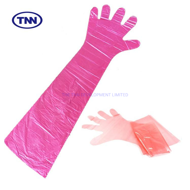 Animal Inspection Veterinary Plastic Long Arm Gloves Insemination Gloves