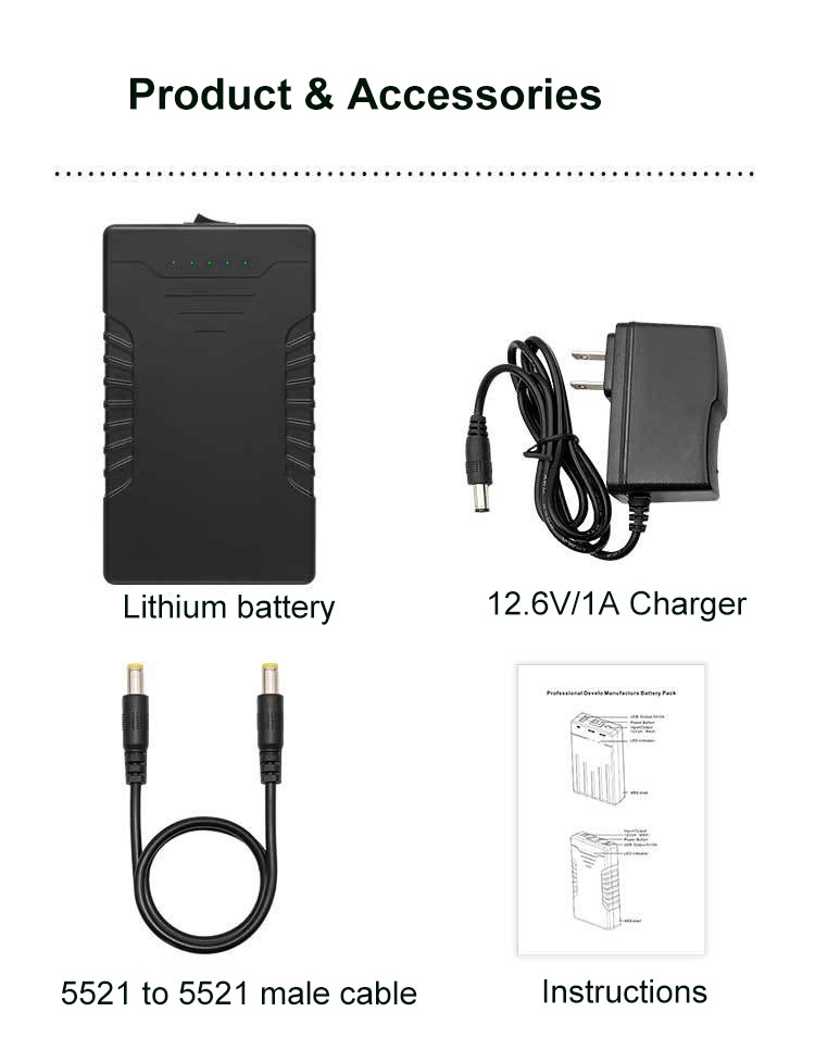 Large Capacity 2600mAh 4200mAh 4800mAh 5000mAh Battery Cell 18650 21700 12V Lithium Battery Portable Power Bank for Wakie Takie, LED Light Strip