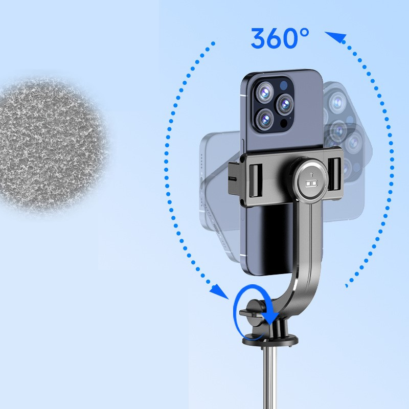 Compact Floor Tripod with Bluetooth for Mobile Phones