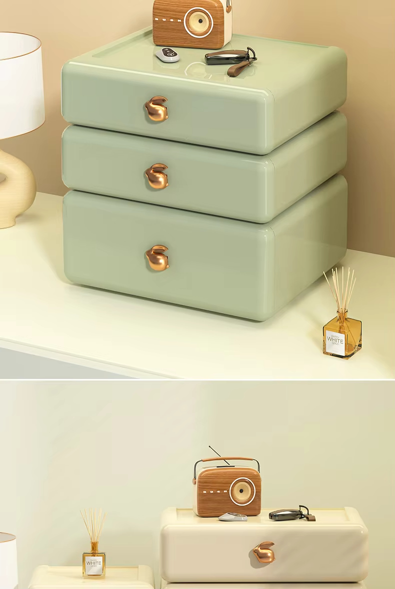 Factory Supply Stackable Drawer Type Storage Box Dustproof Detachable Desktop Multi-Layer Stackable Storage Boxes