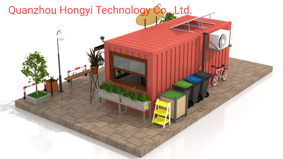 High Quality Corrugated Container Prefabricated House Mobile Flower Shop Kiosk Cafe