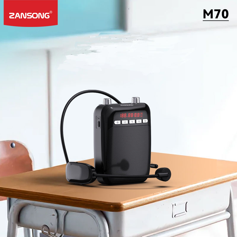 M70 Amplifier with UHF Head Mounted Microphone MP3 Player/Wireless Bluetooth Speaker