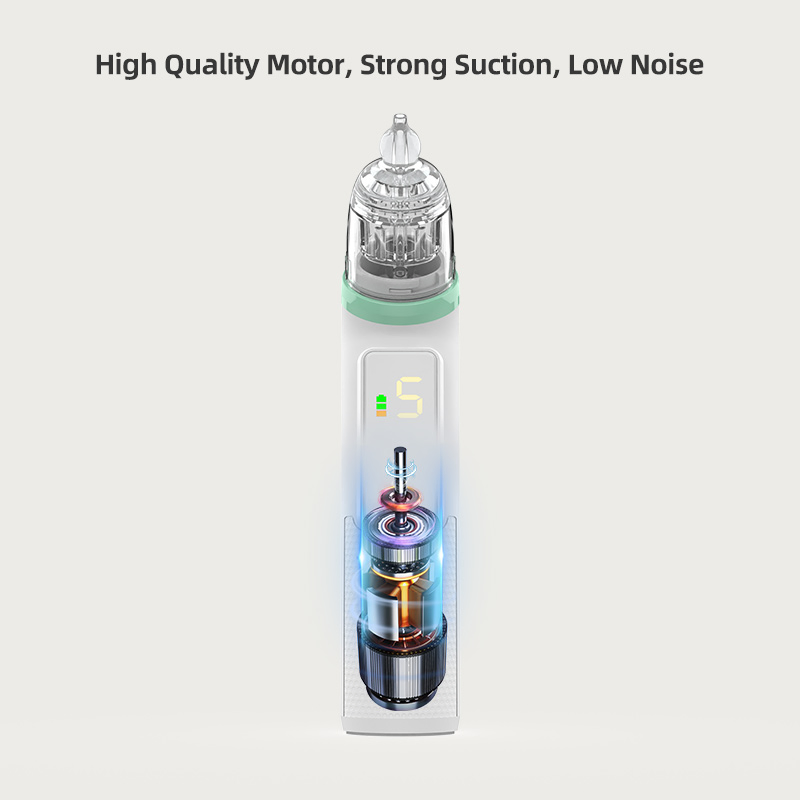 Custom Baby Electric Nose Mucus Rechargeable Nasal Aspirator with 3 Silicone Tips