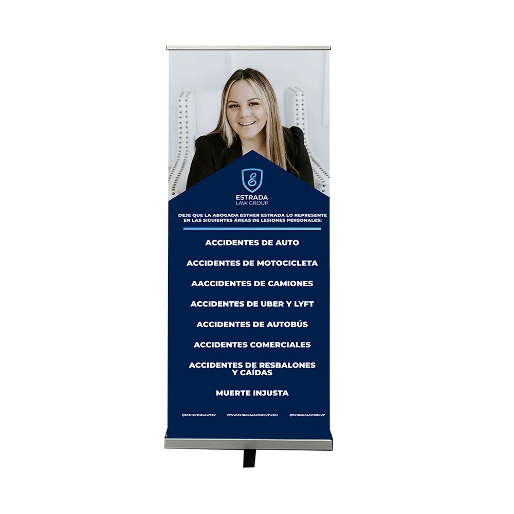 High Quality Portable Aluminum Frame Roll up Banner Custom Design with Logo for Advertising