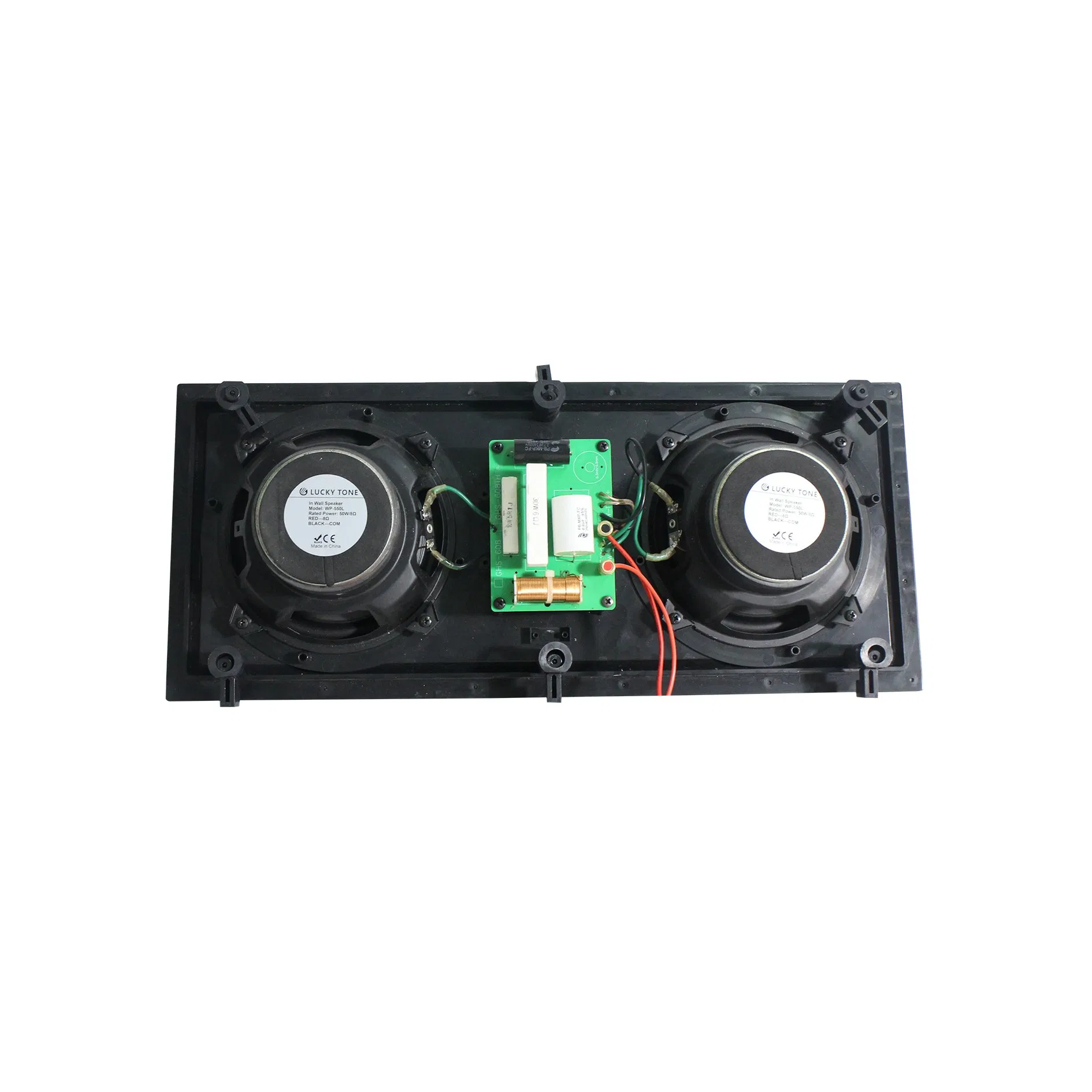 60W 8ohm Home Theater Surround 5.1 Sound System Front and Surround HiFi in Wall Speaker with 1 Woofer and 1 Tweeter, Bluetooth Connection