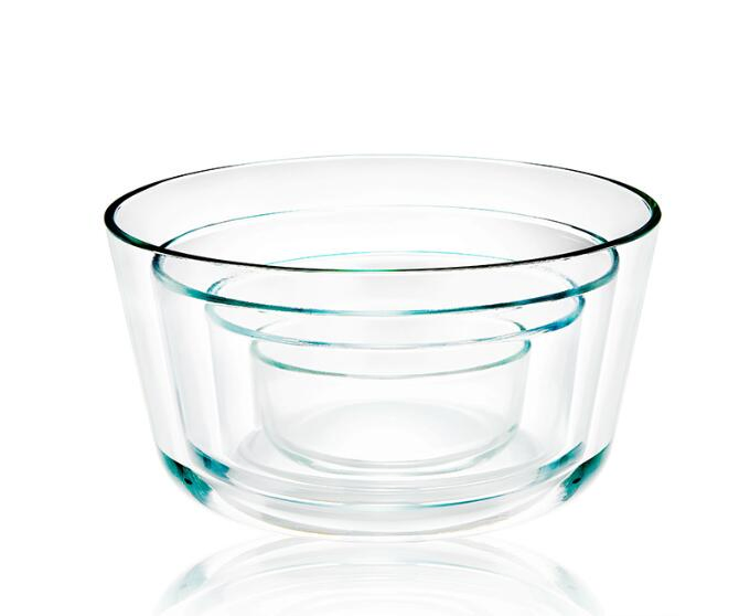 Wholesale Round Shape 270ml/820ml/1550ml/2650ml Glass Food Container with PE Lid