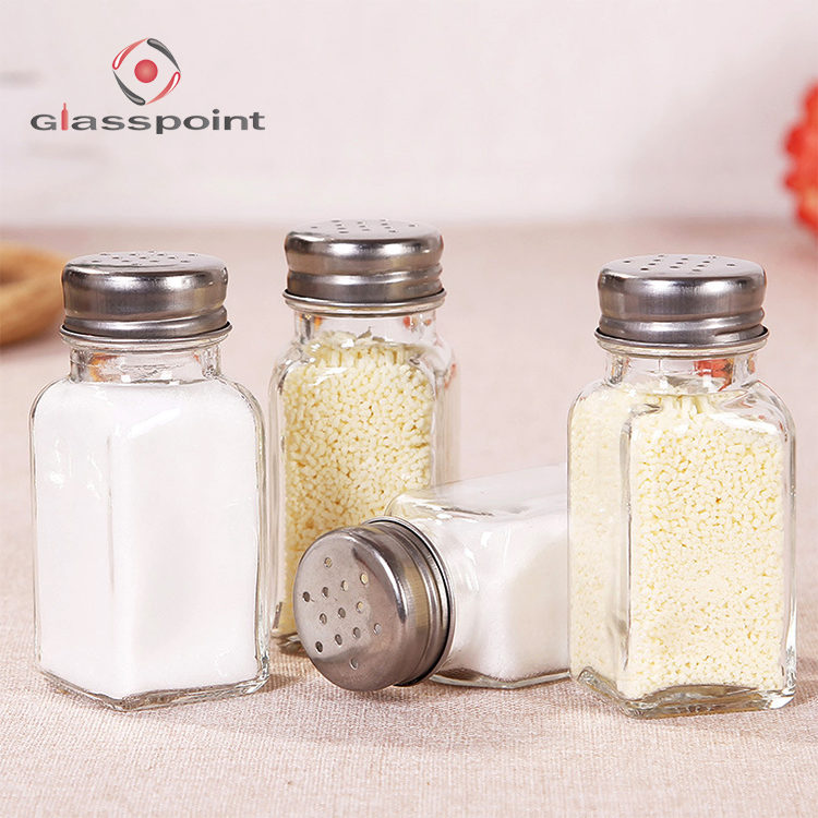 Kitchen Clear Spice Grinder Glass Seasoning Dispenser Jar Salt Pepper Bottle