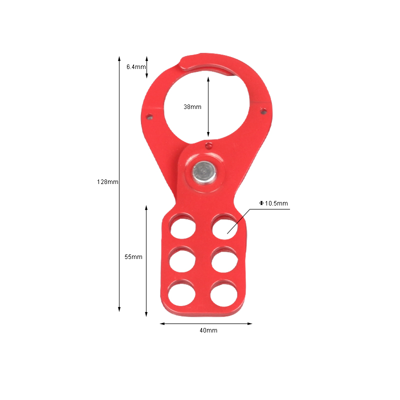 Bozzys Industrial 38mm Safety Lockout Hasp with 6 Hole