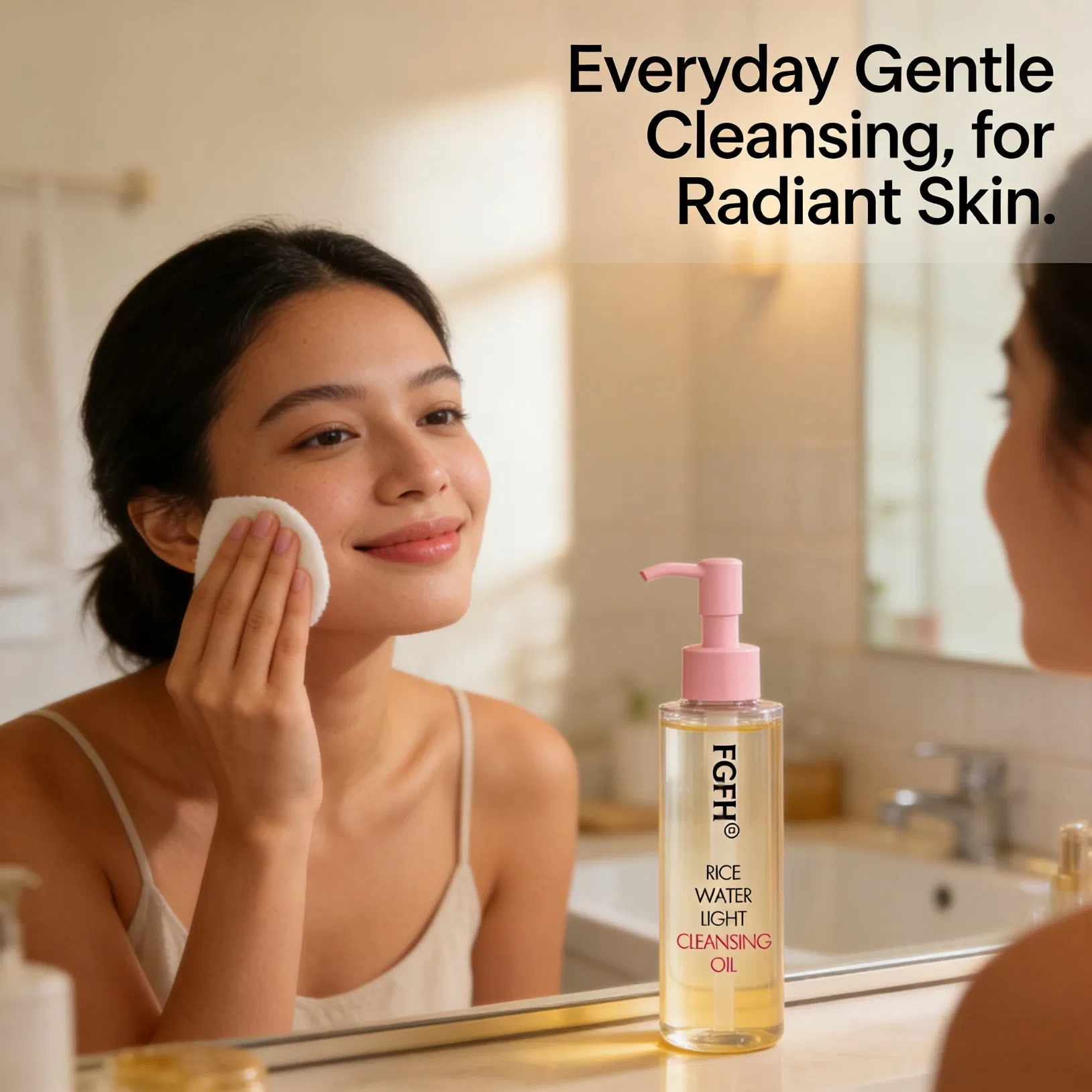 Rice Water Bright Facial Cleansing Oil Daily Makeup Remover Vegan Light Cleansing Oil