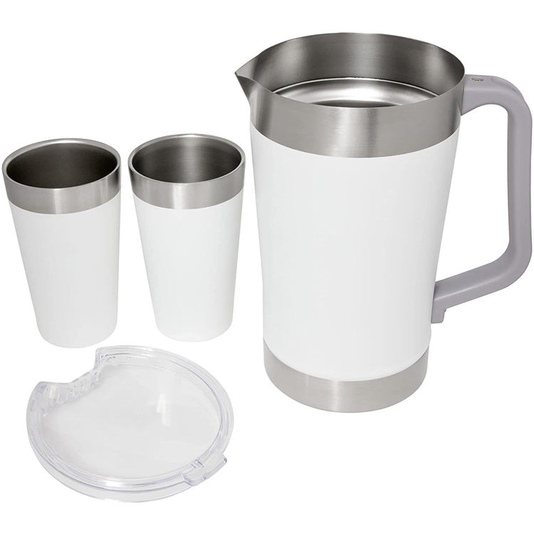 2023 New Stainless Steel Vacuum Insulated Double Wall Large Capacity 1.8L Wide Mouth Coffee Pot