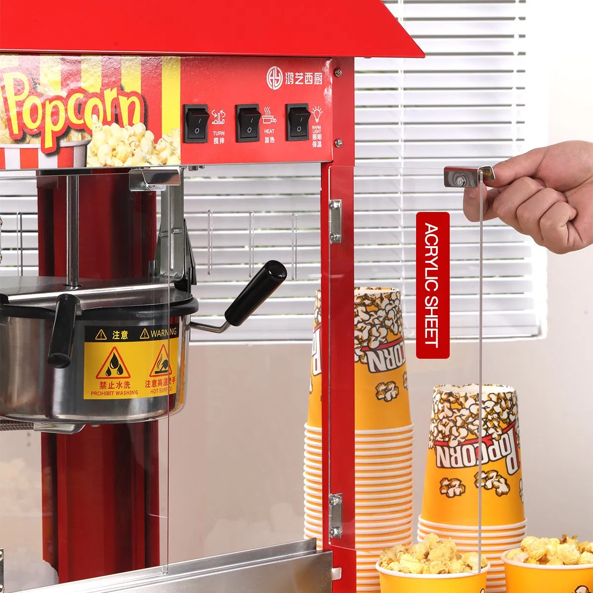 Automatic Heating Popcorn Making Machine for Commercial Restaurants