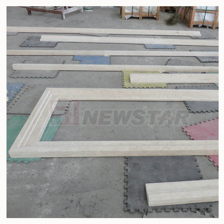 Natural Stone Cornice Moulding Cream Bellow Limestone White Wall Stone Large Pieces Cladding Stone Price