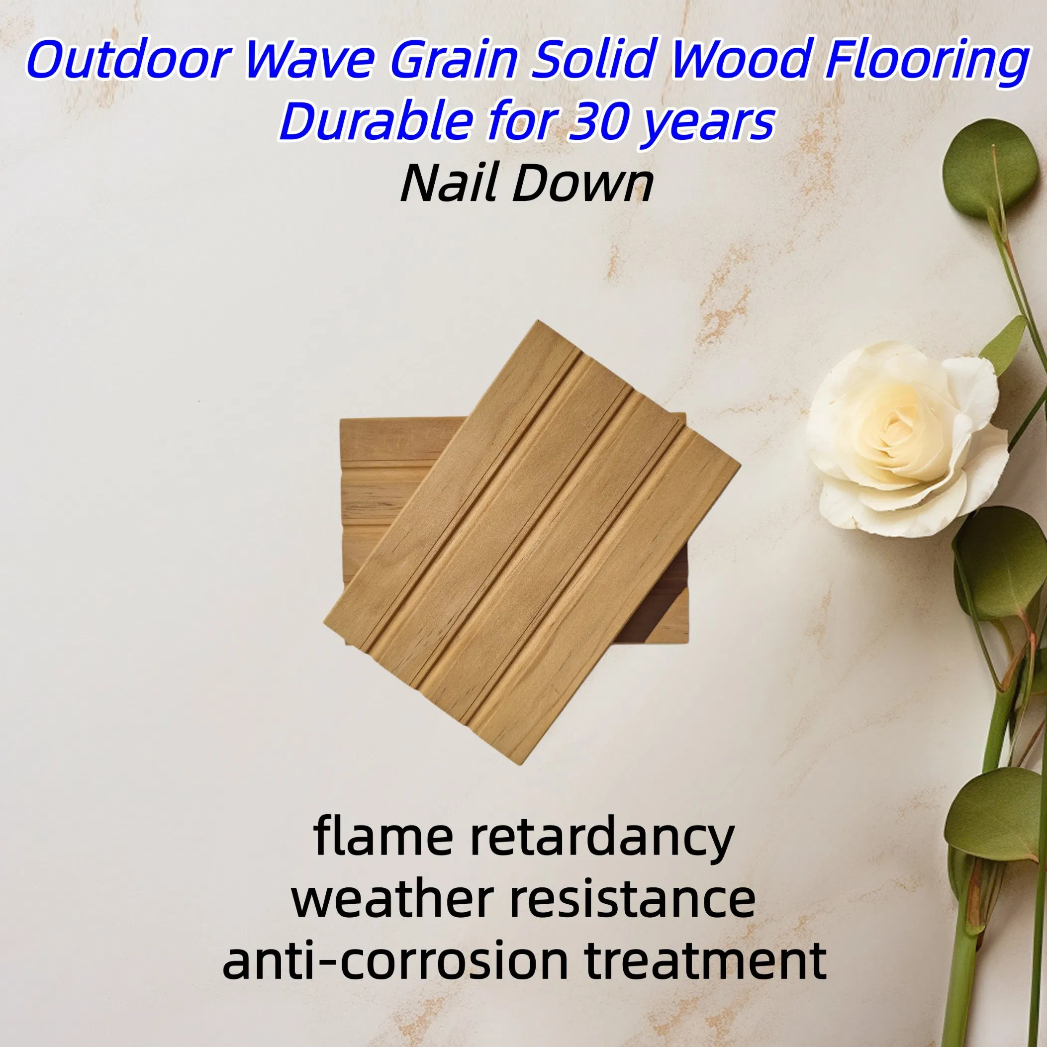 Modified Pine Wave Decking Outdoor Non-Slip