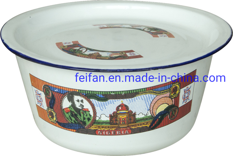 Customized Enamel Finger Bowl/Mixing Bowl/Bowl with Cover
