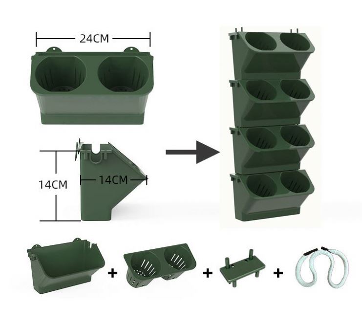 Горшок настенный вертикальный для растений