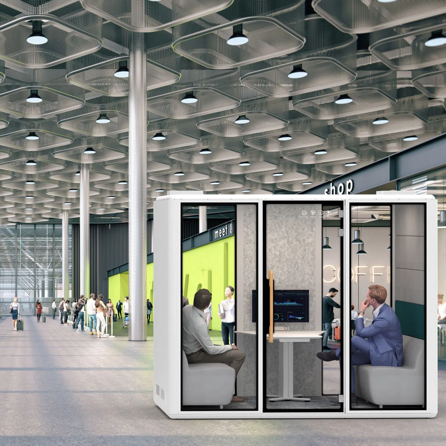 Eco-Friendly Waterproof Movable Commercial Silent Cabin for Office Building