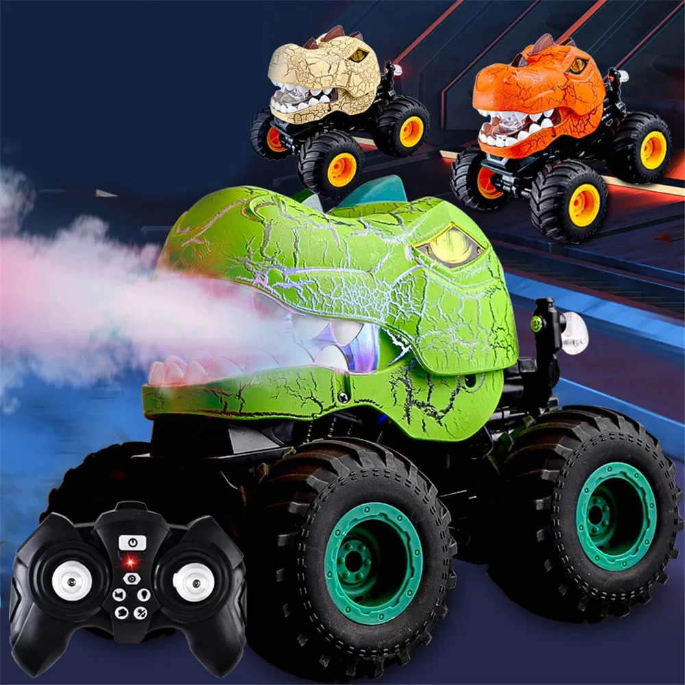 High Quality 2.4G RC off-Road Car Spray Dinosaur Toy with Light and Sound Effects for Kids Boys