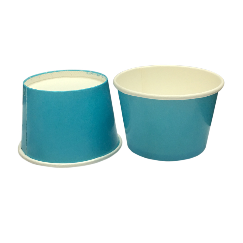 portable One Time Used Ice Cream Paper Cups Custom Printed
