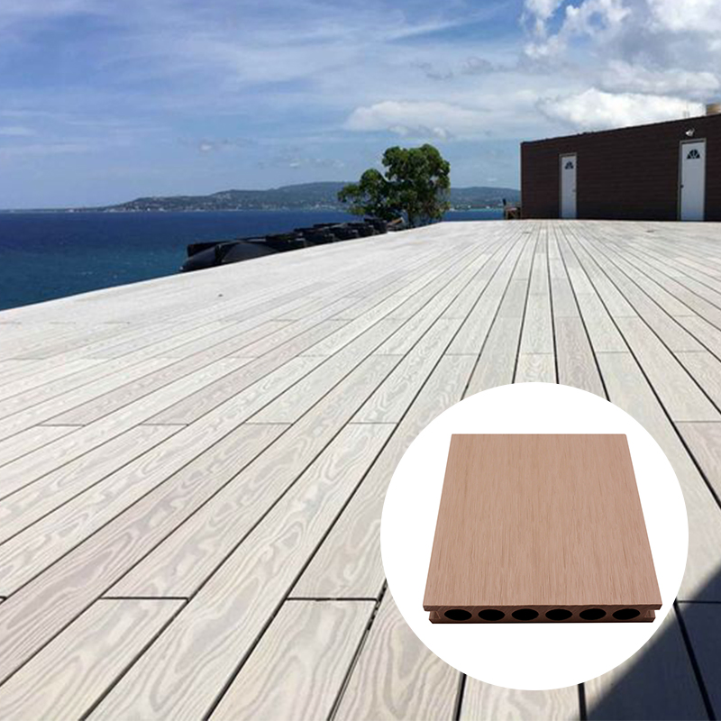 Factory Easy Install Co-Extrusion WPC Composite Solid Decking Boards Flooring Outdoor Exterio