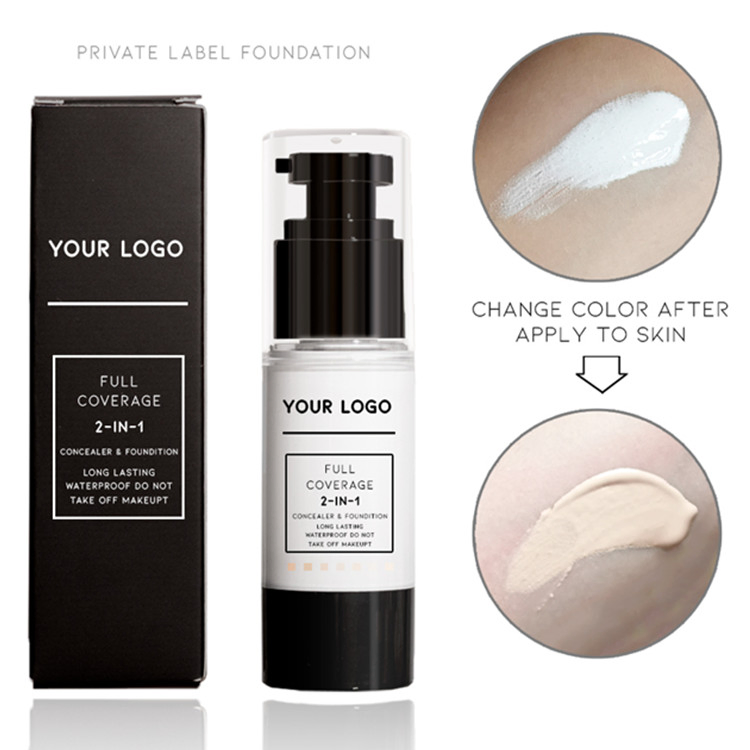 Custom Waterproof Face Brighten Skin Glowing and Whitening Foundation