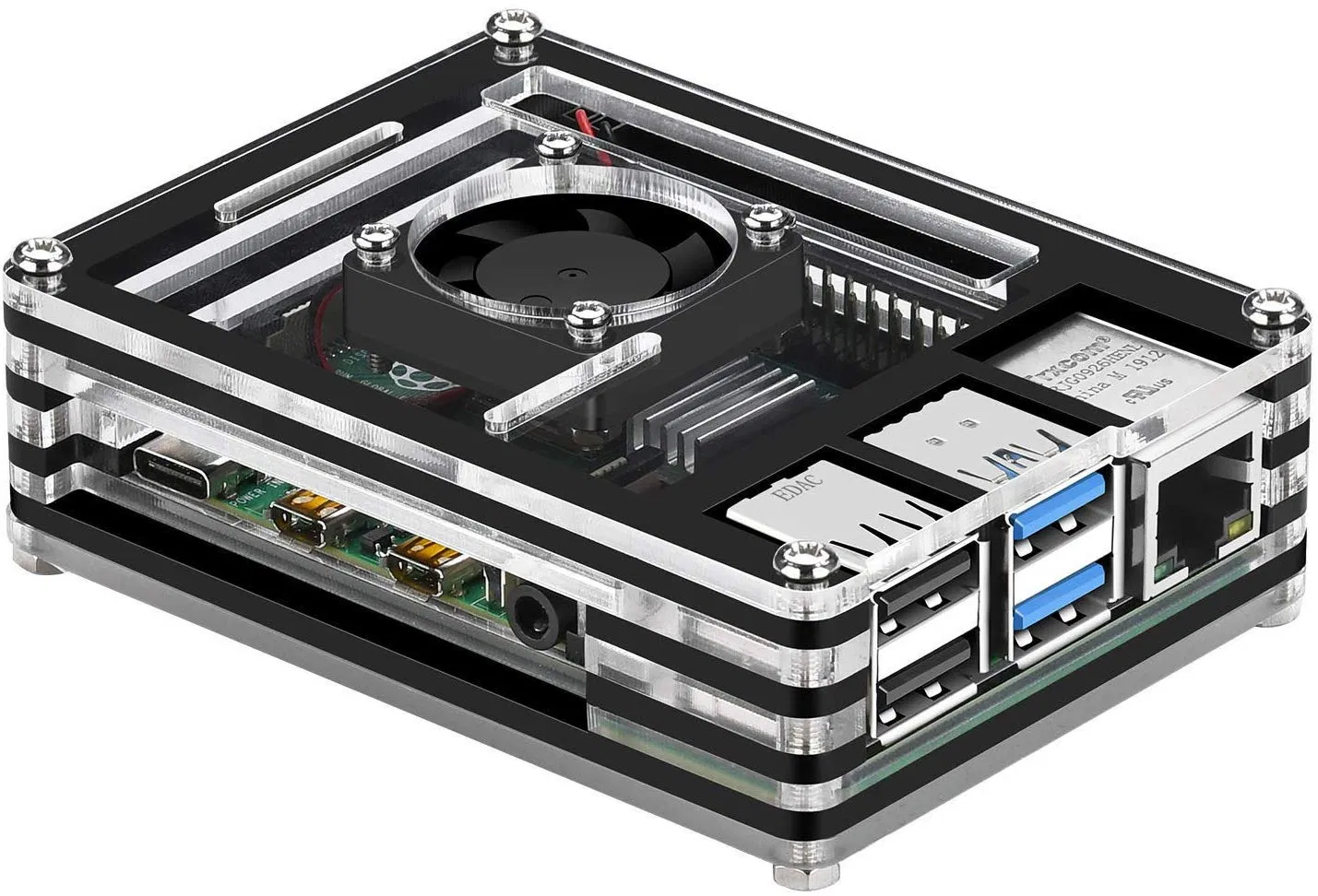 Acrylic Shell Compatible with Raspberry Pi 4model B Accessories Kit