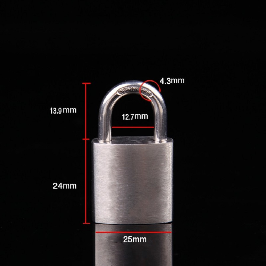 304 Stainless Steel Padlock Short Beam Anti-Theft Outdoor Household Padlock