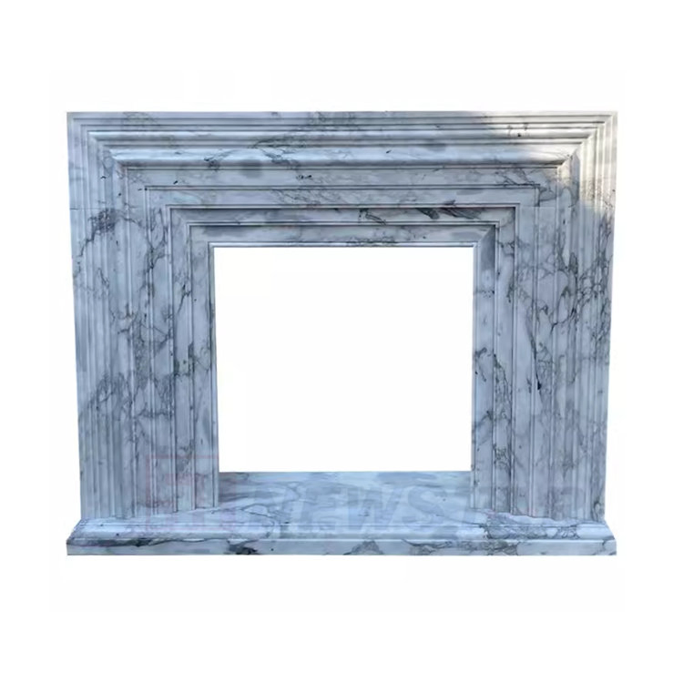 Newstar Custom Modern Classic Design Carving Marble Fireplace Mantel