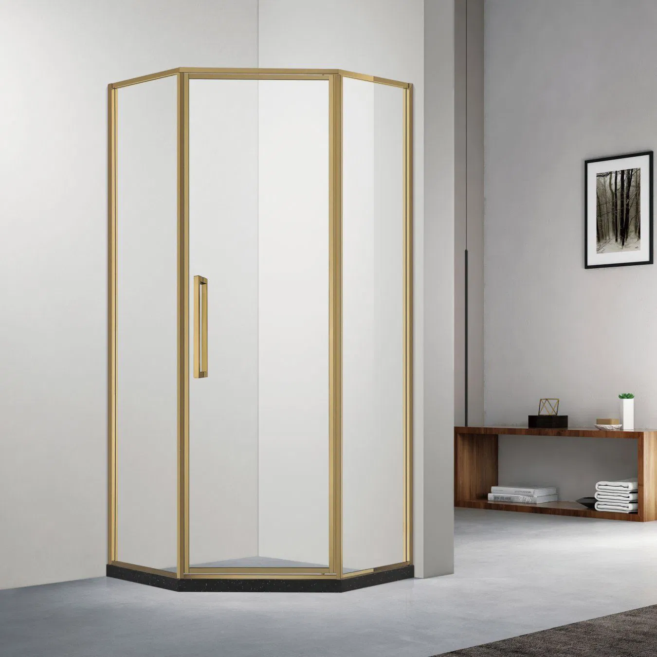 Premium Tempered Glass Sliding Door Shower Enclosure for Corner Spaces