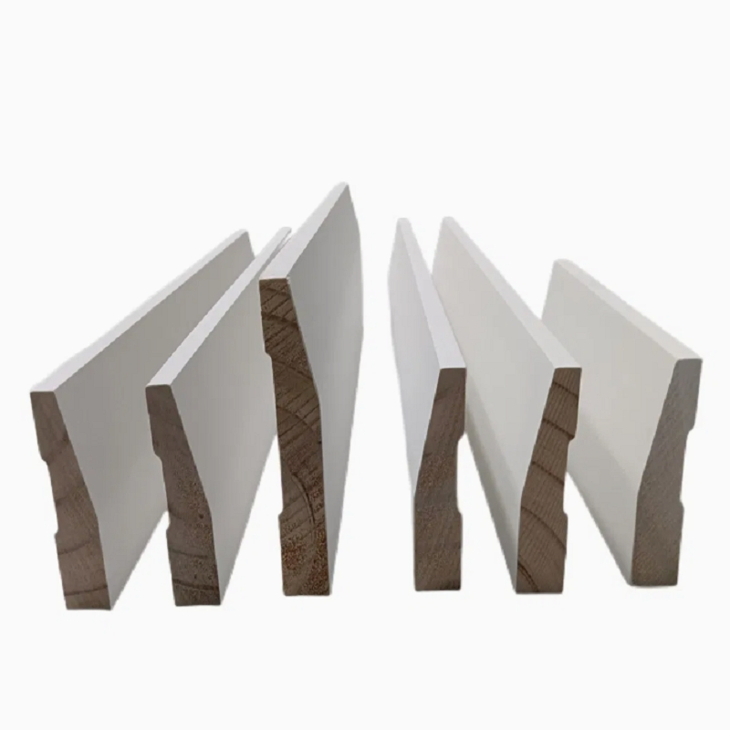 Wholesale Pine Wood Moulding MDF Baseboard for Decoration with Customizable Surface Colors
