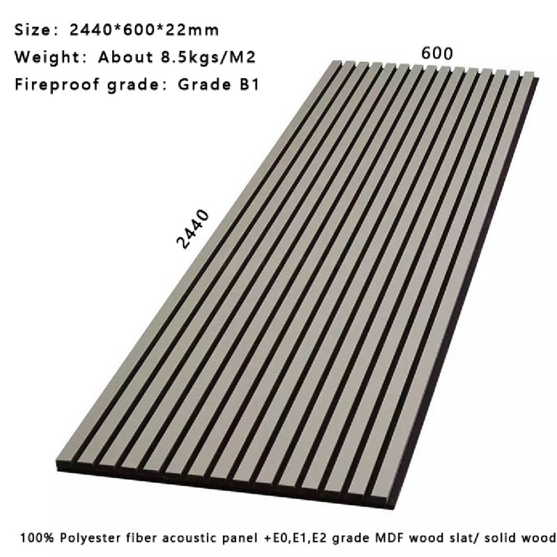Slatted Wood Sound Absorbing Panels