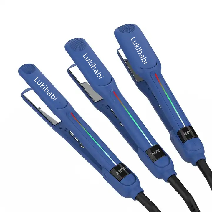 Ceramic Hair Straightener PTC Heater Flat Iron Bring LCD Display Black Color Aparato De Pelo Recto