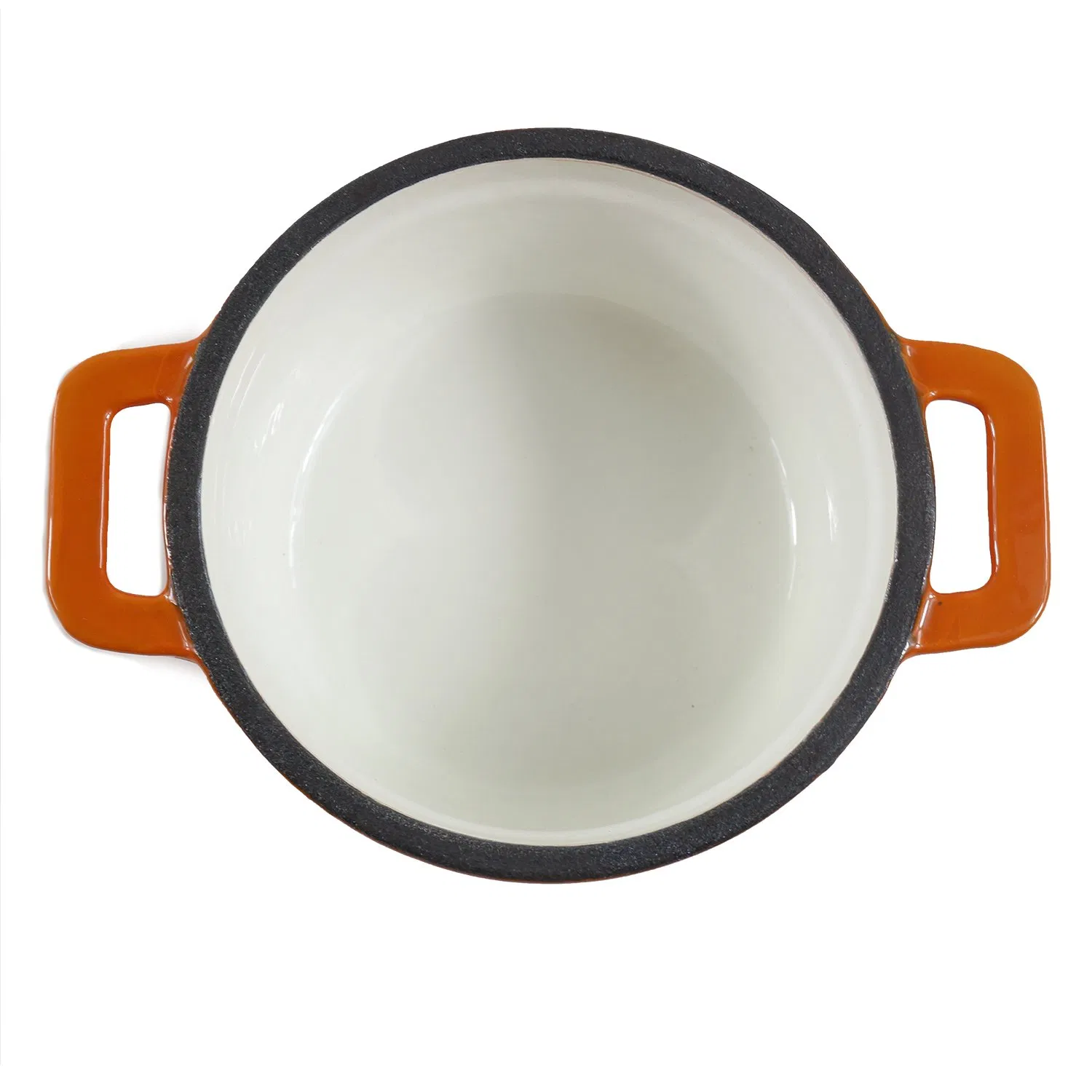 Чугунная эмалированная кастрюля круглая 0.7л