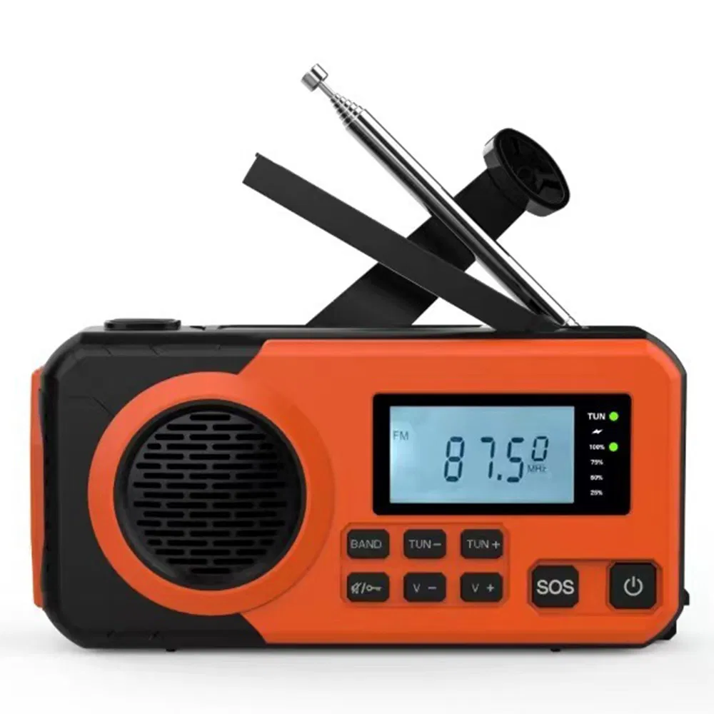 Портативное радио с солнечной зарядкой, фонариком и Power Bank