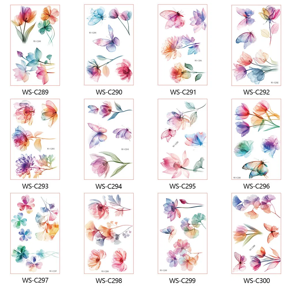 Butterfly Temporary Waterproof Face Tattoo Sticker Custom Wholesale Kids Body Art Tattoo Supply Stickers