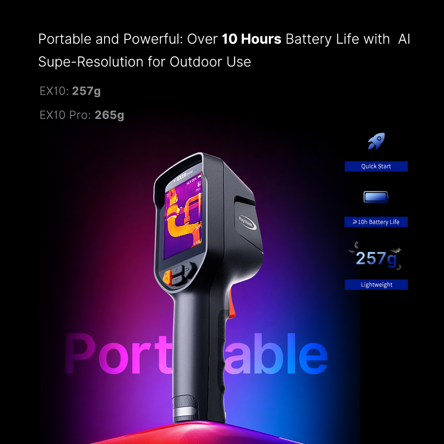 Reliable Ex10 Handheld Thermal Camera-10-Hour Battery Life & 2.8-Inch Display for Efficient Automotive Repairs