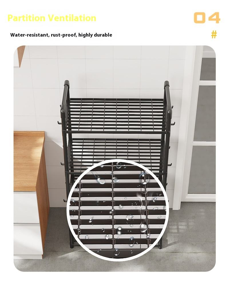 Пластиковая стеллажная система для хранения, 5 ярусов