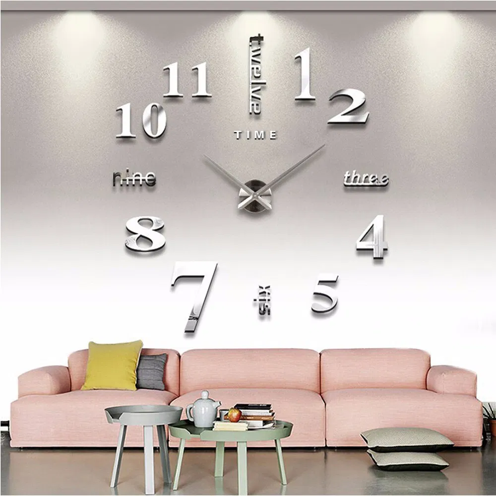 Simple Modern Simple Oversized Living Room Creative Crystal Wall Clock