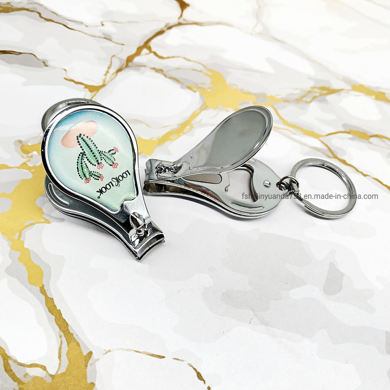 Wholesale Custom Logo Portable Zinc Alloy Nail Clipper Keychain Nail Cutter Merlion Keychain