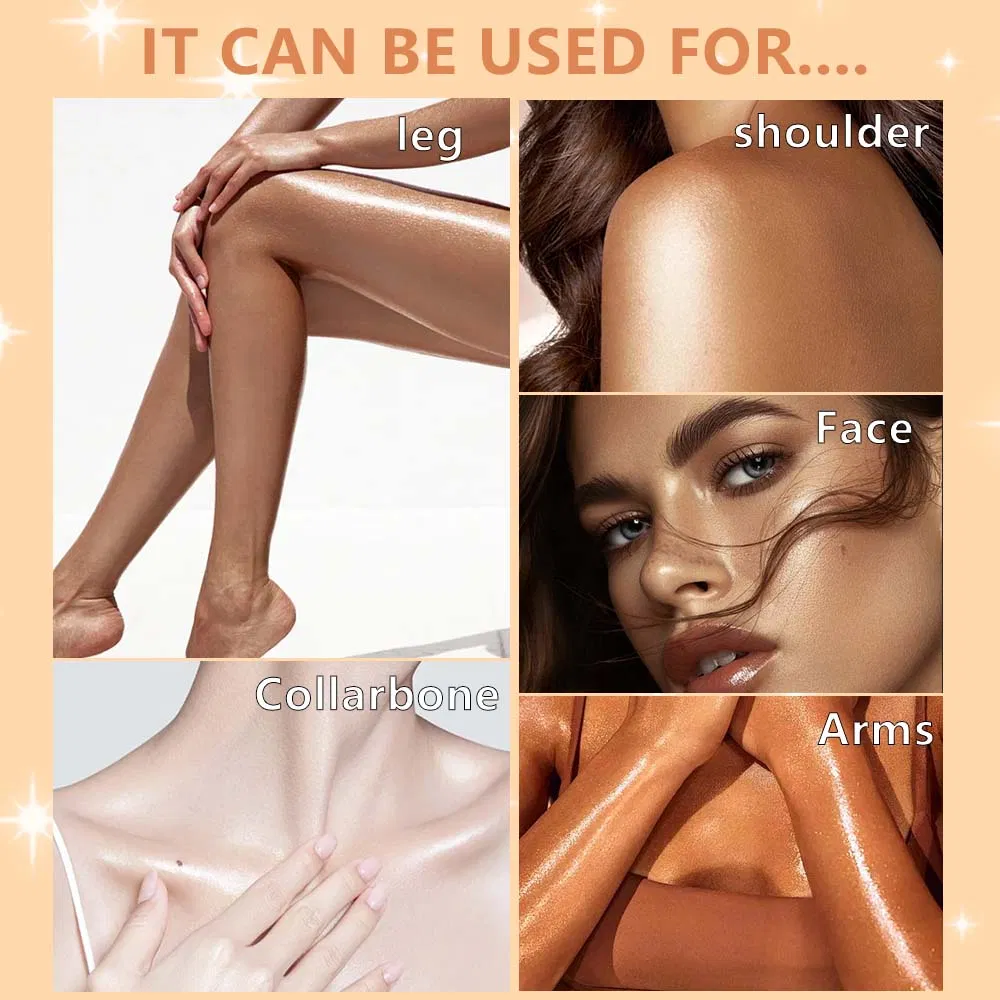 5 Color 30ml High Gloss Liquid Body Glow Oil